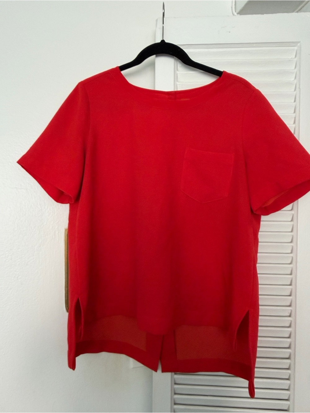 Madewell Vibrant Red Short-Sleeve Pocket Tee